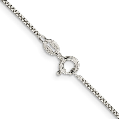 36 Inch Sterling Silver 1.25mm Round Box Chain Necklace