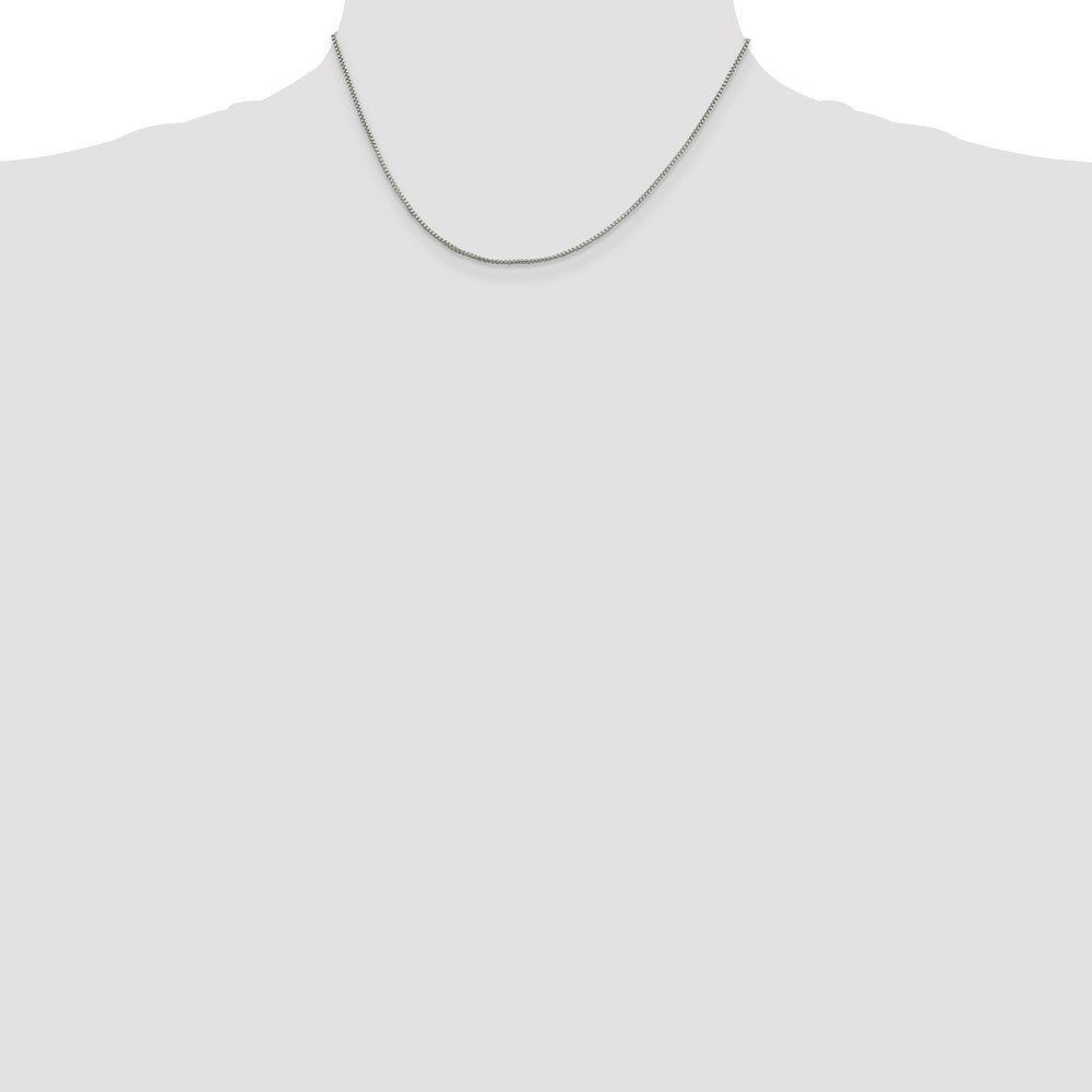 16 Inch Sterling Silver 1.25mm Round Box Chain Necklace