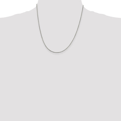 20 Inch Sterling Silver 1.25mm Round Box Chain Necklace
