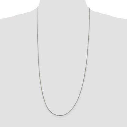 30 Inch Sterling Silver 1.25mm Round Box Chain Necklace