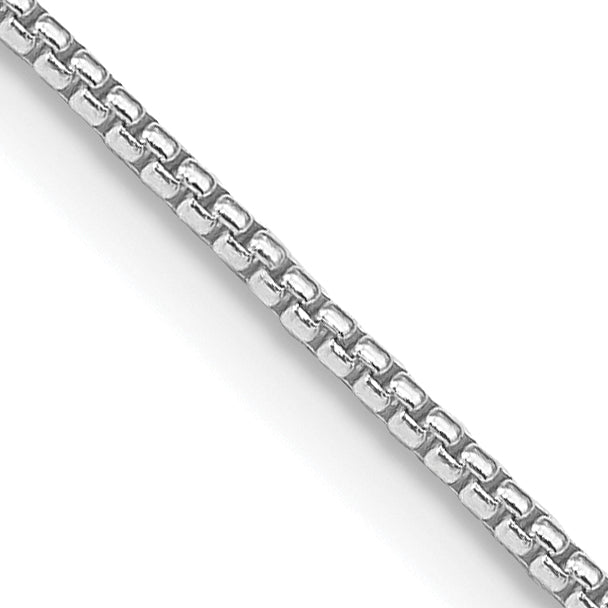 24 Inch Sterling Silver Rhodium-Plated 1.25mm Round Box Chain Necklace