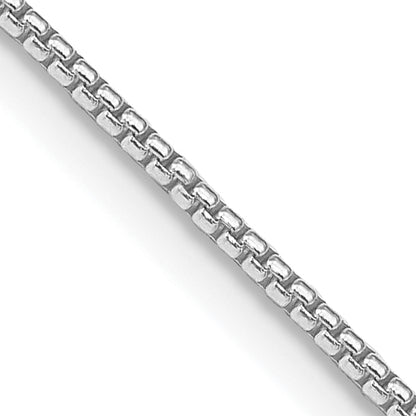 24 Inch Sterling Silver Rhodium-Plated 1.25mm Round Box Chain Necklace