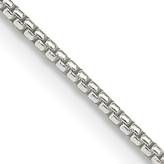 36 Inch Sterling Silver 1.25mm Round Box Chain