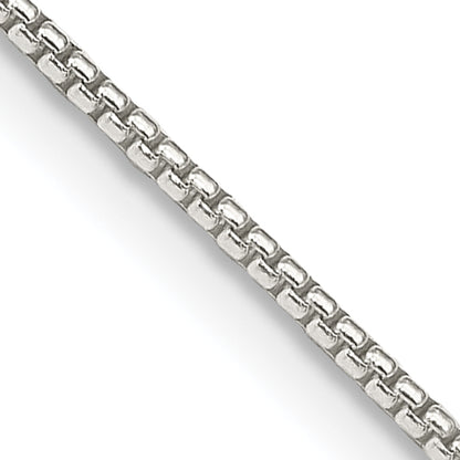 36 Inch Sterling Silver 1.25mm Round Box Chain