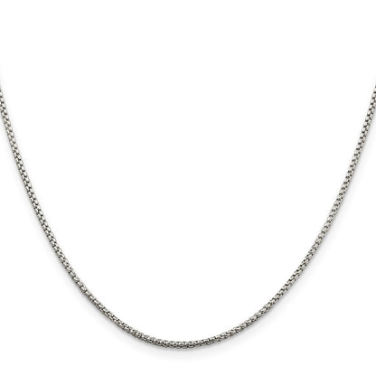24 Inch Sterling Silver 1.5mm Round Box Chain Necklace
