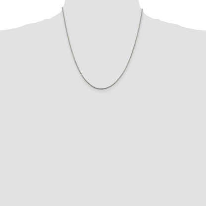 20 Inch Sterling Silver 1.5mm Round Box Chain Necklace