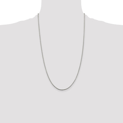 26 Inch Sterling Silver 1.5mm Round Box Chain Necklace