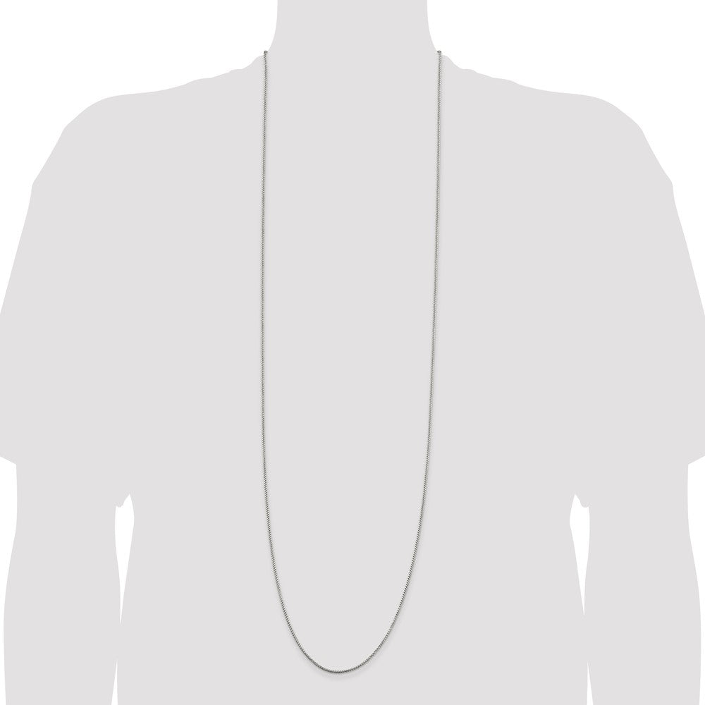 42 Inch Sterling Silver 1.5mm Round Box Chain Necklace