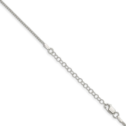 18 Inch Sterling Silver 1.5mm Round Box Chain W/2In Ext.