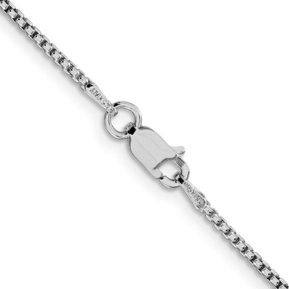 20 Inch Sterling Silver Rhodium-Plated 1.5mm Round Box Chain Necklace