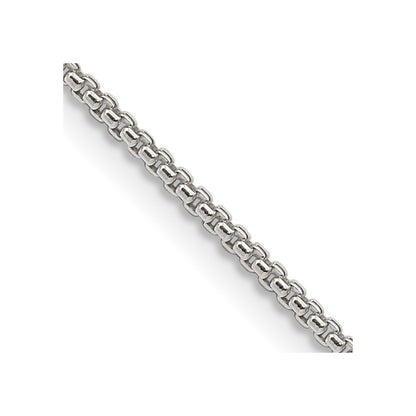 20 Inch Sterling Silver 1.5mm Round Box Chain Necklace