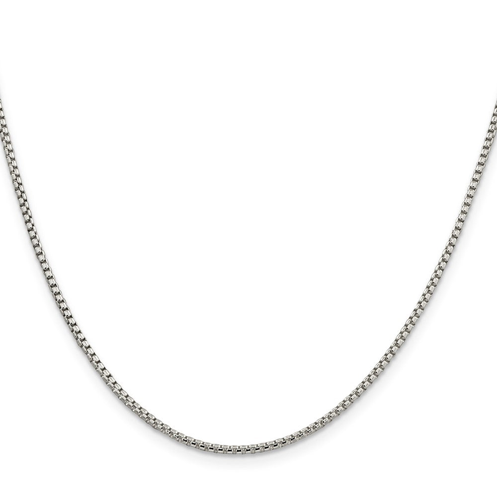 20 Inch Sterling Silver 1.75mm Round Box Chain Necklace