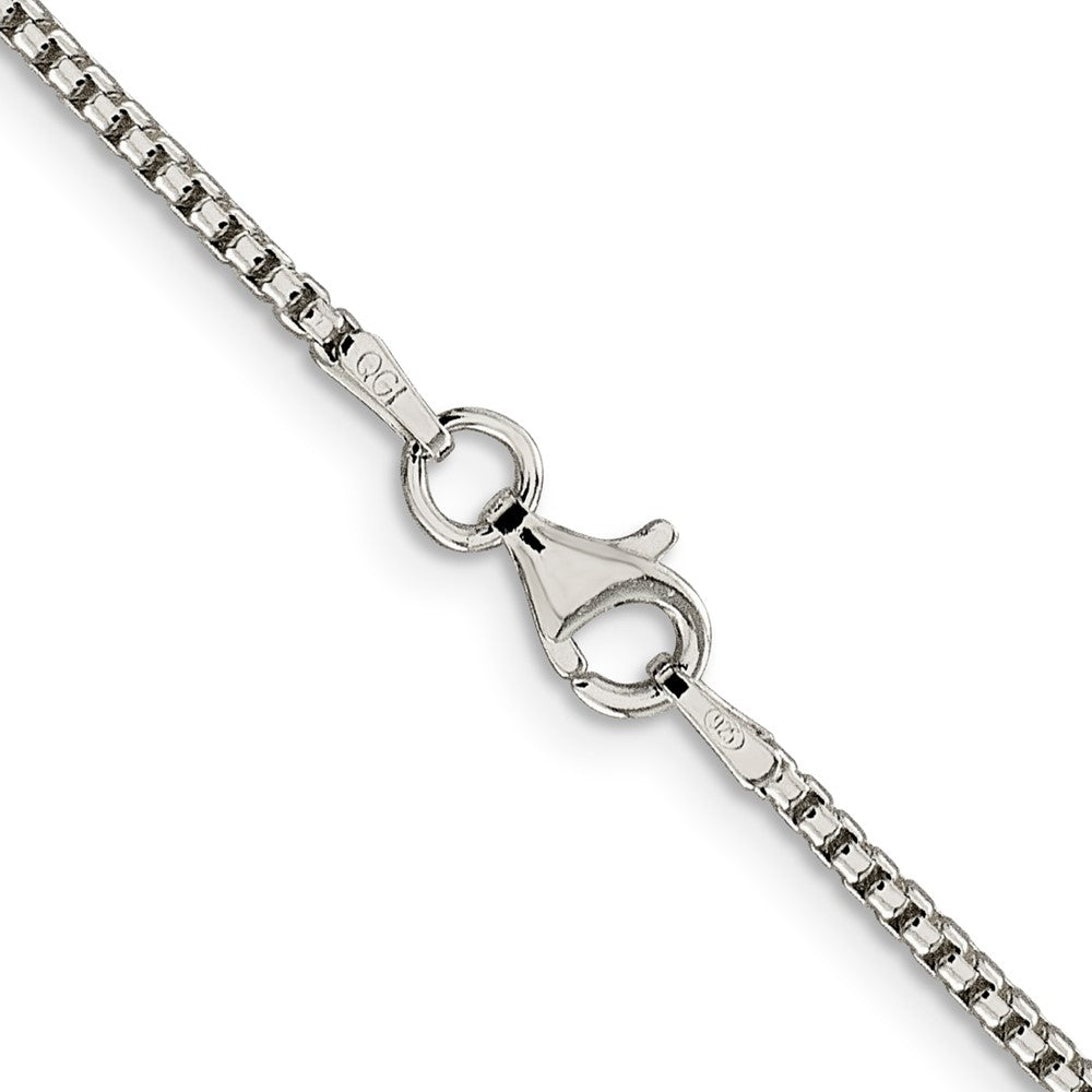 36 Inch Sterling Silver 1.75mm Round Box Chain Necklace