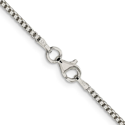 22 Inch Sterling Silver 1.75mm Round Box Chain Necklace