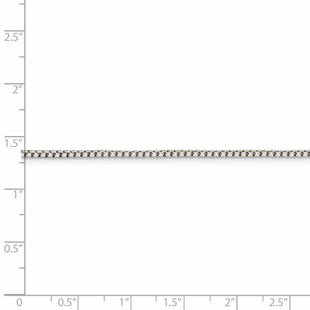 42 Inch Sterling Silver 1.75mm Round Box Chain Necklace