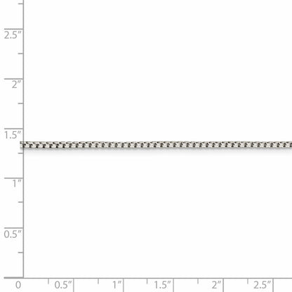 42 Inch Sterling Silver 1.75mm Round Box Chain Necklace
