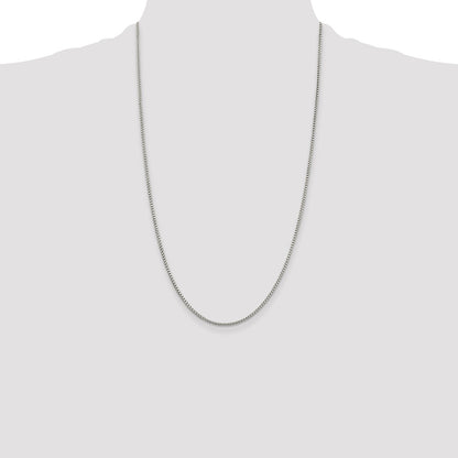 26 Inch Sterling Silver 1.75mm Round Box Chain Necklace