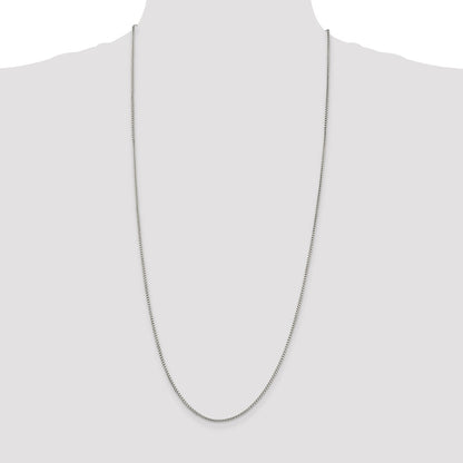 30 Inch Sterling Silver 1.75mm Round Box Chain Necklace