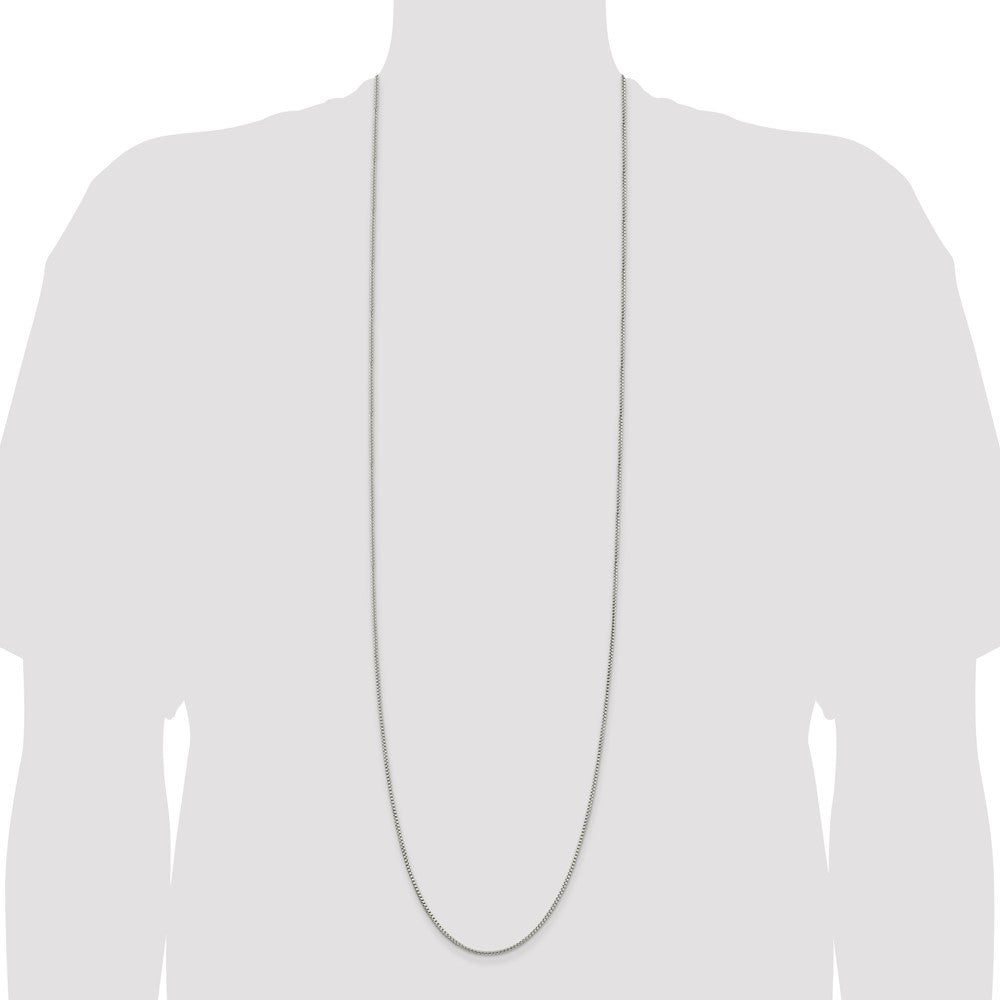 42 Inch Sterling Silver 1.75mm Round Box Chain Necklace