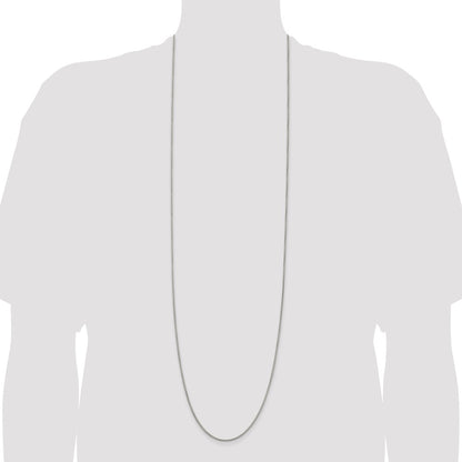42 Inch Sterling Silver 1.75mm Round Box Chain Necklace