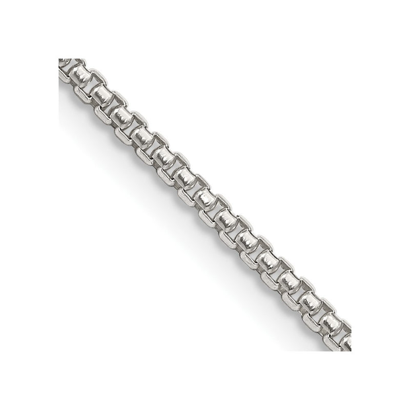 30 Inch Sterling Silver 1.75mm Round Box Chain Necklace