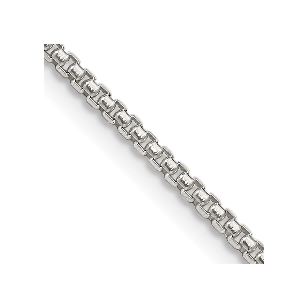 16 Inch Sterling Silver 1.75mm Round Box Chain Necklace