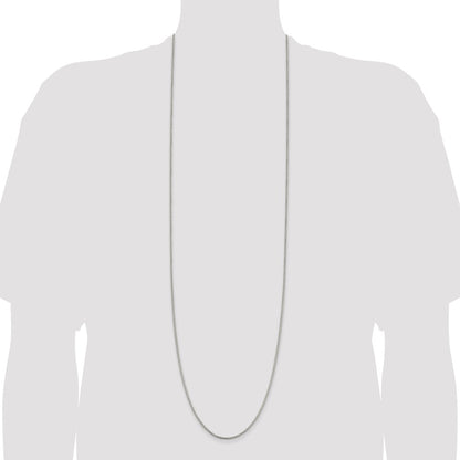 42 Inch Sterling Silver 2mm Round Box Chain Necklace