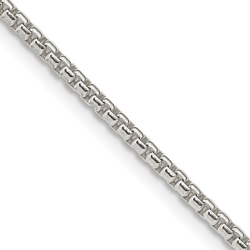 20 Inch Sterling Silver 2mm Round Box Chain Necklace
