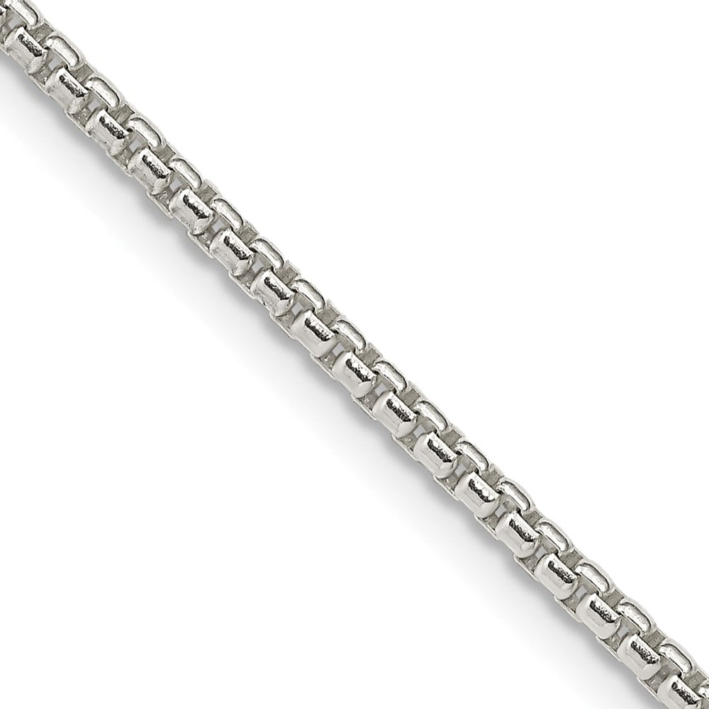 36 Inch Sterling Silver 2mm Round Box Chain Necklace