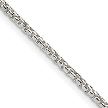 30 Inch Sterling Silver 2mm Round Box Chain Necklace