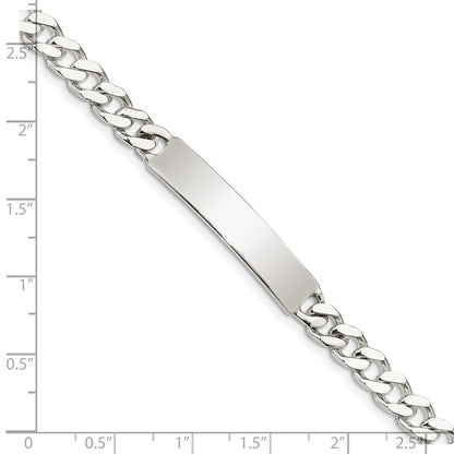 8 Inch Sterling Silver 8Inch Polished Engraveable Curb Link Id Bracelet