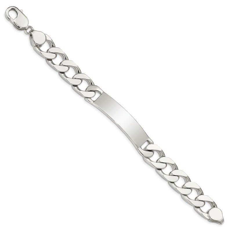 8.5 Inch Sterling Silver 8.5Inch Polished Engraveable Curb Link Id Bracelet