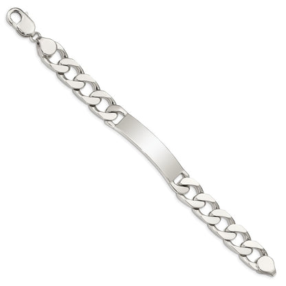 7.5 Inch Sterling Silver Polished Engraveable Curb Link Id Bracelet