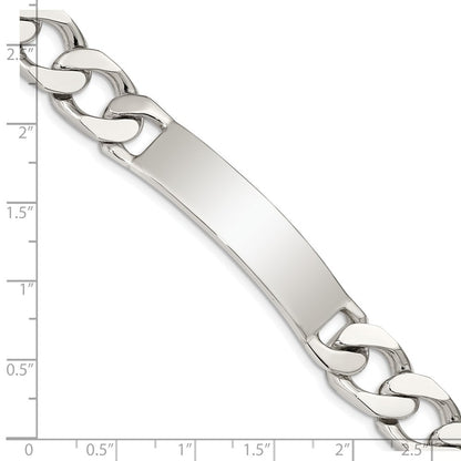 7.5 Inch Sterling Silver Polished Engraveable Curb Link Id Bracelet