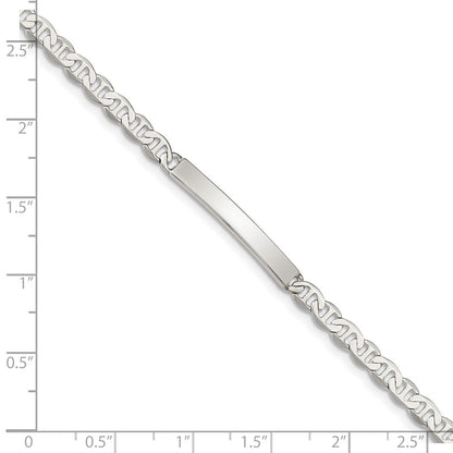 8 Inch Sterling Silver 8Inch Polished Engraveable Anchor Link Id Bracelet