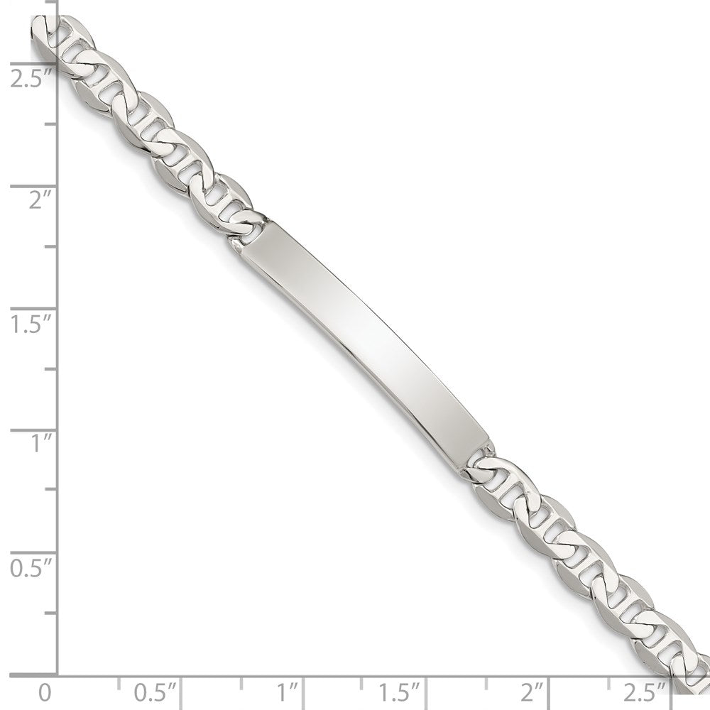8 Inch Sterling Silver 8Inch Polished Engraveable Anchor Link Id Bracelet