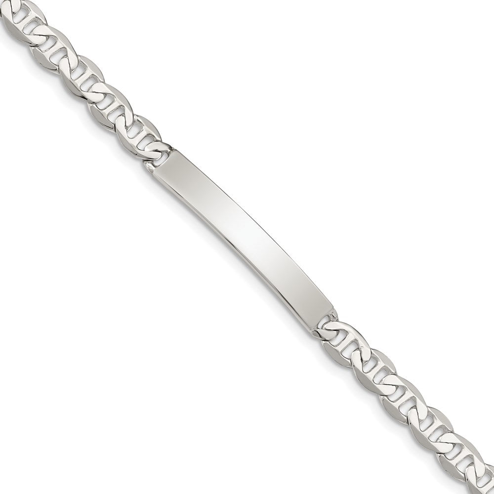 8 Inch Sterling Silver 8Inch Polished Engraveable Anchor Link Id Bracelet