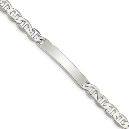 8 Inch Sterling Silver Engraveable Anchor Link Id Bracelet