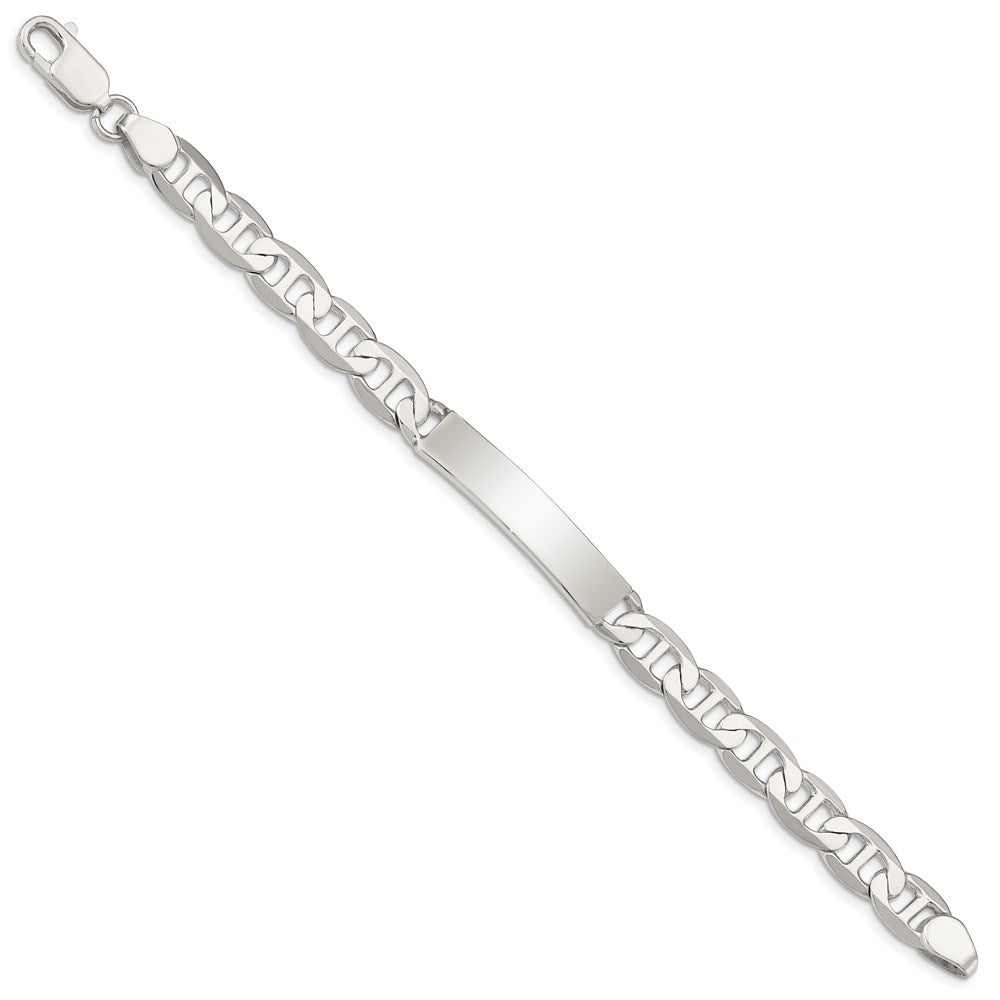 7 Inch Sterling Silver 7Inch Polished Engraveable Anchor Link Id Bracelet