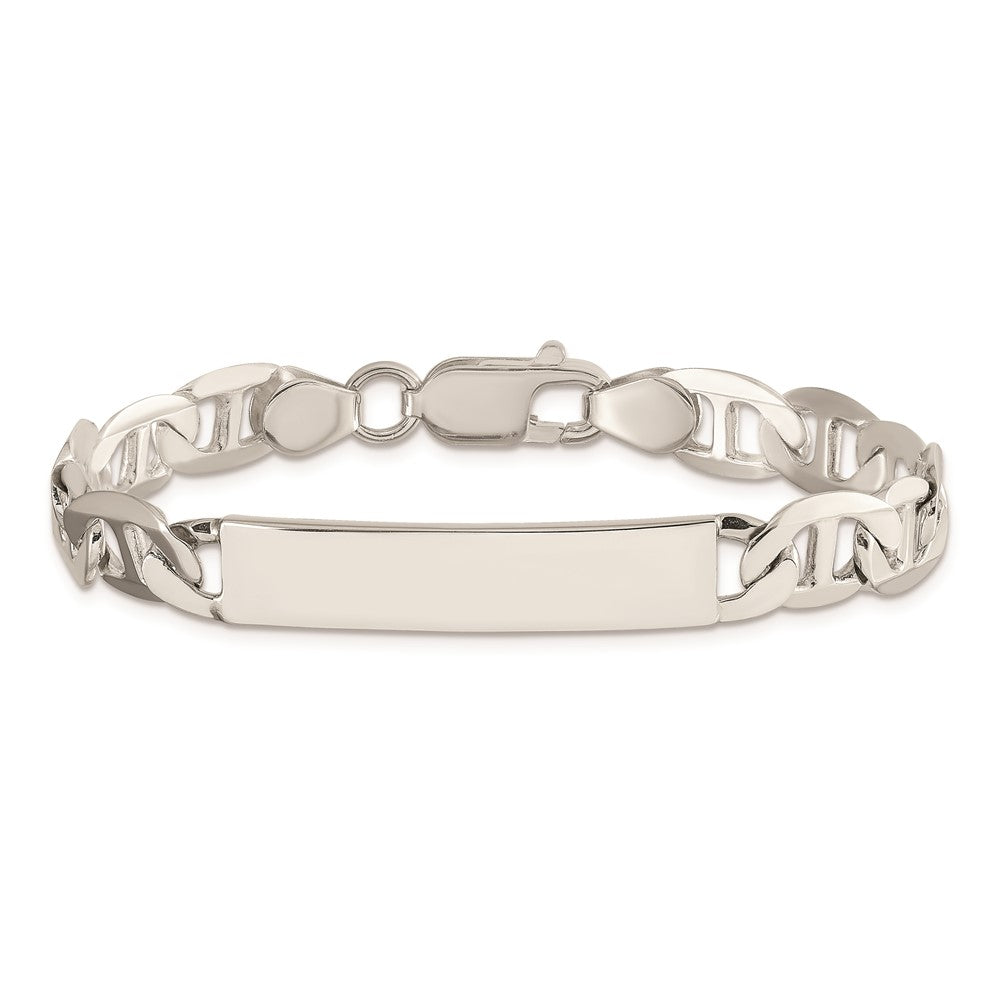 8 Inch Sterling Silver 8Inch Polished Engraveable Anchor Link Id Bracelet