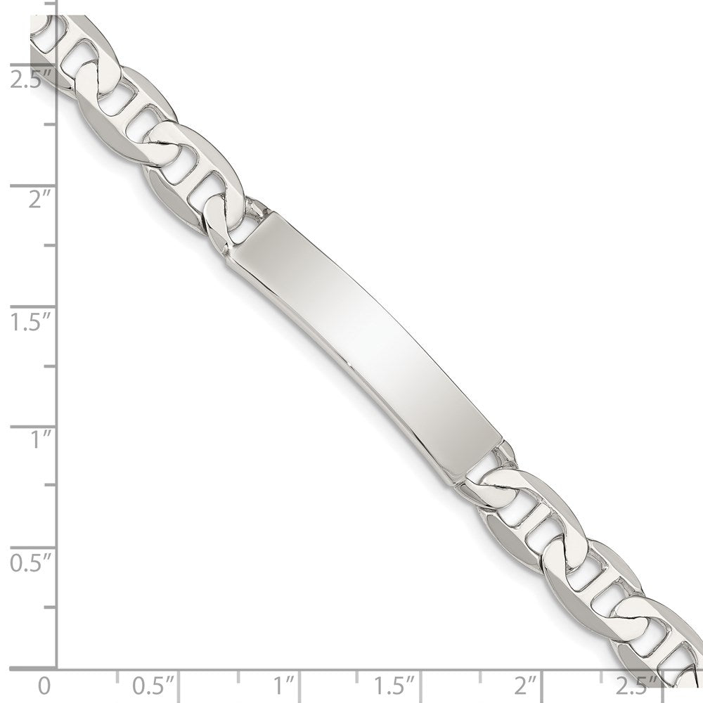 7 Inch Sterling Silver 7Inch Polished Engraveable Anchor Link Id Bracelet