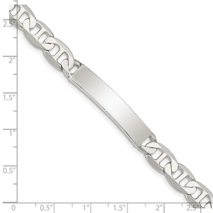 8 Inch Sterling Silver 8Inch Polished Engraveable Anchor Link Id Bracelet