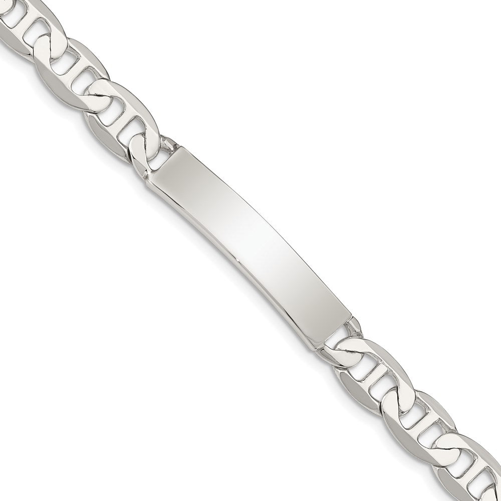 8 Inch Sterling Silver 8Inch Polished Engraveable Anchor Link Id Bracelet