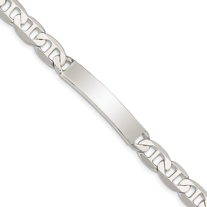 8 Inch Sterling Silver 8Inch Polished Engraveable Anchor Link Id Bracelet