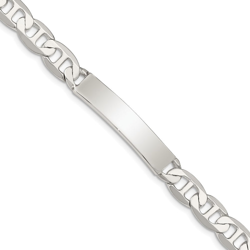 8 Inch Sterling Silver 8Inch Polished Engraveable Anchor Link Id Bracelet