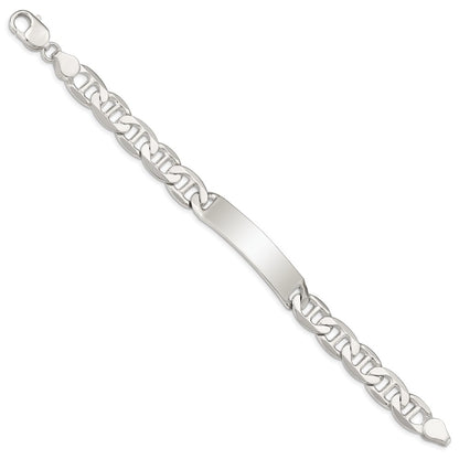 7.5 Inch Sterling Silver Polished Engraveable Anchor Link Id Bracelet