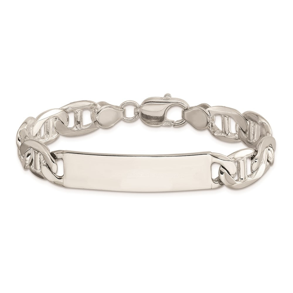 8.5 Inch Sterling Silver 8.5Inch Polished Engraveable Anchor Link Id Bracelet
