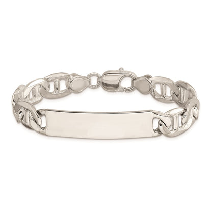 8.5 Inch Sterling Silver 8.5Inch Polished Engraveable Anchor Link Id Bracelet