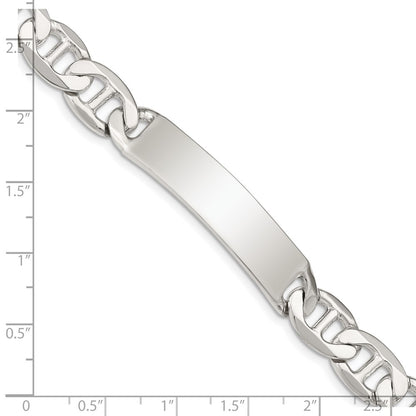 7.5 Inch Sterling Silver Polished Engraveable Anchor Link Id Bracelet