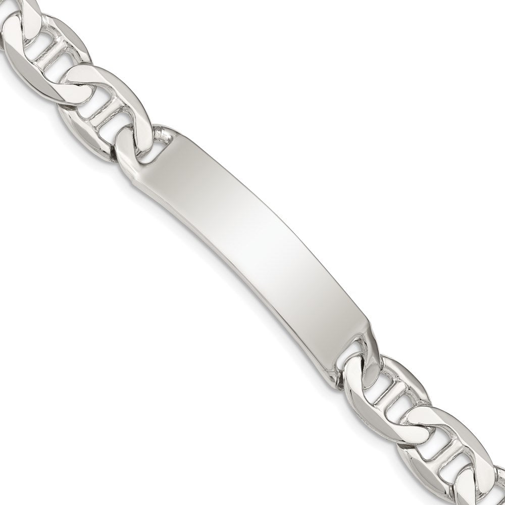 7.5 Inch Sterling Silver Polished Engraveable Anchor Link Id Bracelet